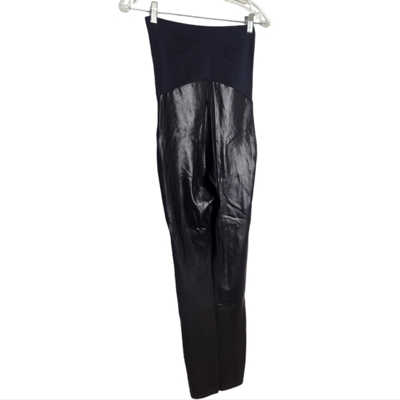 SPANX Faux Leather Leggings Mama Waistband - Picture 7 of 14